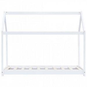 Cadru pat de copii, alb, 90 x 200 cm, lemn masiv de pin - V283351V - Img 3