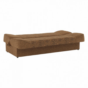 Canapea extensibilă, material textil auriu/model, 194x86x95 cm - TP150972 - Img 18