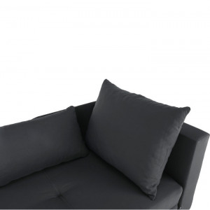 Canapea extensibilă, material textil gri-negru, dreapta, 149x80x90 cm - TP238800 - Img 12