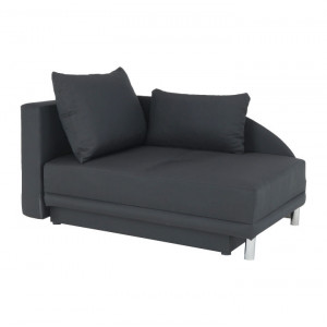 Canapea extensibilă, material textil gri-negru, stânga, 149x80x90 cm - TP238799 - Img 1