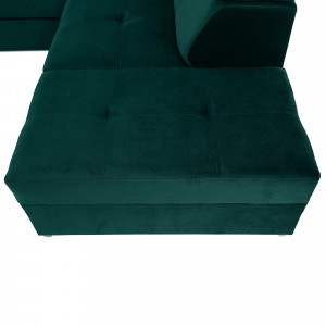 Canapea, smarald, stânga, 329x220x79/97 cm - TP302085 - Img 18