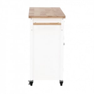 Cărucior de servire, alb/natural, 120/138x47x91 cm - TP274476 - Img 16