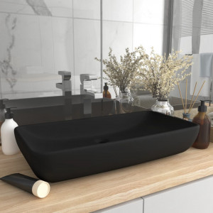Chiuvetă dreptunghiulară de lux, negru mat, 71x38 cm, ceramică - V146964V - Img 2