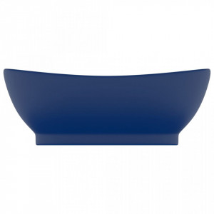 Chiuvetă lux preaplin albastru mat 58,5x39 cm ceramică oval - V146935V - Img 3