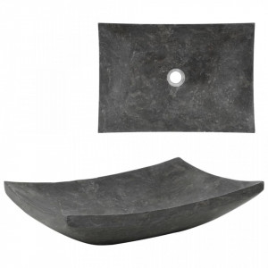 Chiuvetă, negru, 50 x 35 x 12 cm, marmură - V142764V - Img 2