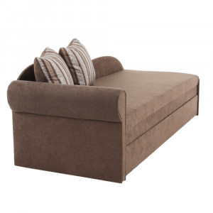 Colţar extensibil, 78x197x75 cm maro cu perne cu model, stânga - TP8018272 - Img 2