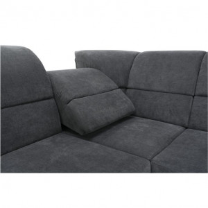 Colţar extensibil, material textil gri, model dreapta, 267x86/114x217 cm - TP149052 - Img 5