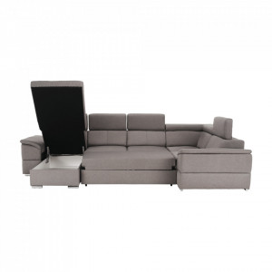Colţar, gri maroniu Taupe, model stânga, 330x79/97x183/196 cm - TP263528 - Img 13