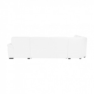 Colţar în formă de U, piele ecologică albă, model dreapta, 330x215/153x88 cm - TP151498 - Img 19
