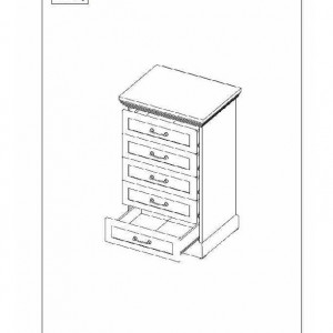 Comodă 5 sertare, 57x98x46 cm pin nordic și stejar sălbatic - TP86113 - Img 7