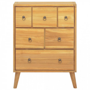 Comodă cu sertare, 56x30x80 cm, lemn masiv de tec - V340737V - Img 1