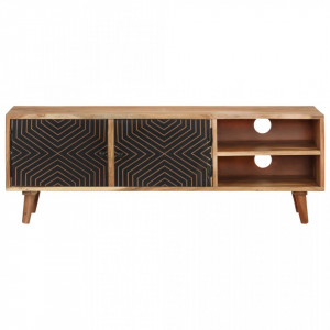 Comodă TV, 115x30x39 cm, lemn masiv de acacia - V322665V