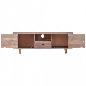 Comodă TV, 118x30x40 cm, lemn masiv de acacia - V322684V - Img 4