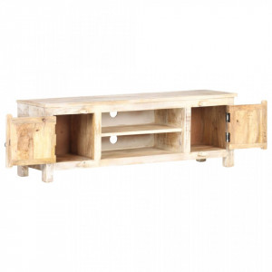 Comoda TV, 120 x 30 x 40 cm, lemn de acacia nefinisat - V320237V - Img 3