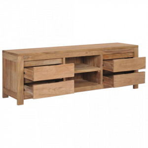 Comoda TV, 120 x 30 x 40 cm, lemn masiv de tec - V282846V - Img 4