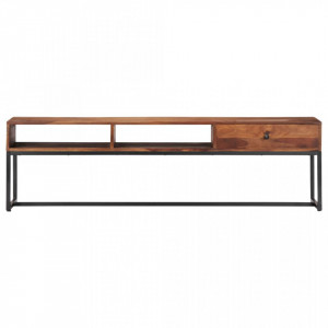 Comoda TV, 160 x 30 x 45 cm, lemn masiv de sheesham - V247466V - Img 2