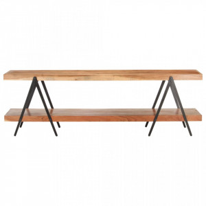 Comoda TV, 160 x 40 x 50 cm, lemn masiv de acacia - V320500V - Img 2
