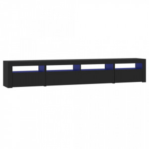 Comodă TV cu lumini LED, negru, 240x35x40cm - V3152723V