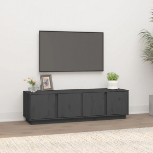 Comodă TV, gri, 140x40x40 cm, lemn masiv de pin - V814461V - Img 2
