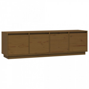 Comodă TV, maro miere, 156x37x45 cm, lemn masiv de pin - V814397V - Img 1
