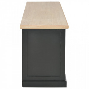 Comoda TV, negru, 120 x 30 x 40 cm, lemn - V249886V - Img 4