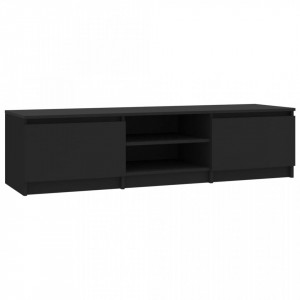 Comoda TV, negru, 140 x 40 x 35,5 cm, PAL - V800649V - Img 2