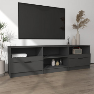 Comodă TV, negru, 150x33,5x45 cm, lemn prelucrat - V811458V - Img 3