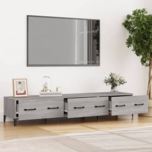 Comodă TV, sonoma gri, 150x34,5x30 cm, lemn prelucrat - V817511V - Img 3