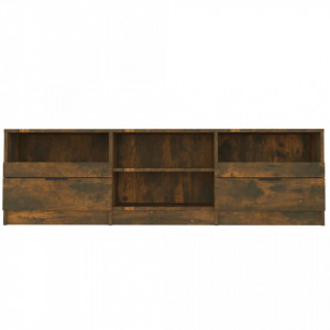 Comodă TV, stejar fumuriu, 150x33,5x45 cm, lemn prelucrat - V817114V - Img 4