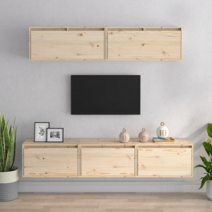 Comode TV, 5 buc., lemn masiv de pin - V3100149V - Img 2