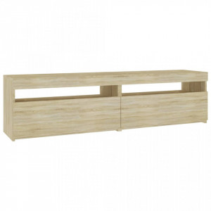 Comode TV cu lumini LED, 2 buc., stejar sonoma, 75x35x40 cm - V804398V - Img 1