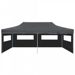 Cort petrecere pliabil cu pereți laterali, antracit, 3 x 6 m - V44966V