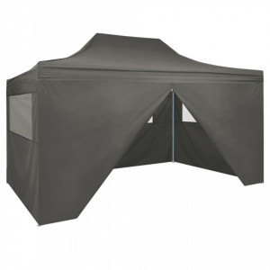 Cort pliabil pop up cu 4 pereți laterali, antracit, 3 x 4,5 m - V44970V - Img 2