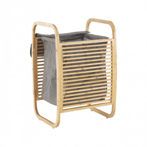Coş pt. rufe, bambus și gri, 40x35x60 cm - TP265841 - Img 15