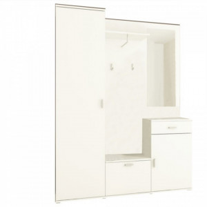 Cuier pentru hol, alb, 144x188x29 cm - TP129613 - Img 2