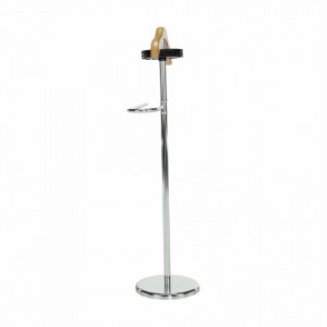 Cuier, suport haine, 46x28x110 cm, argintiu şi maro - TP6062 - Img 10