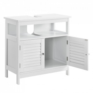 Dulap baie pentru chiuvete montabile pe blat, 60 x 60 x 30 cm, alb - P57498337 - Img 3