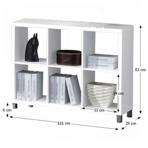 Dulap biblioraft, alb, 111x29x83 cm - TP69940 - Img 2