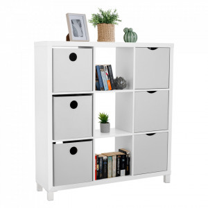 Dulap biblioraft, alb, 111x29x83 cm - TP69942 - Img 13