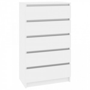 Dulap cu sertar, alb extralucios, 60x36x103 cm, lemn prelucrat - V823018V - Img 1