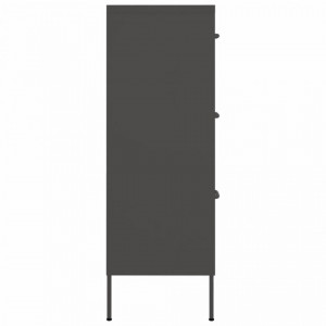 Dulap cu sertare, antracit, 80x35x101,5 cm, oțel - V336150V - Img 4