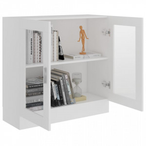 Dulap cu vitrina, alb, 82,5 x 30,5 x 80 cm, PAL - V802741V - Img 4