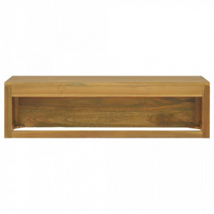 Dulap de baie suspendat, 110x45x30 cm, lemn masiv de tec - V338228V - Img 4