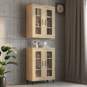 Dulap de perete suspendat, stejar sonoma, 69,5x34x90 cm - V812288V - Img 2