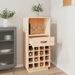 Dulap de vinuri, 45x34x100 cm, lemn masiv de pin - V821532V - Img 3