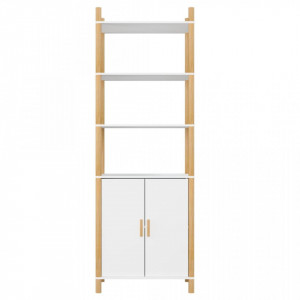 Dulap înalt, alb, 60x40x173 cm, lemn prelucrat - V345696V - Img 3