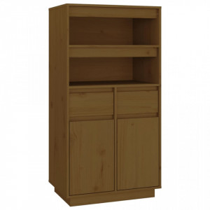 Dulap înalt, maro miere, 60x40x116,5 cm, lemn masiv de pin - V814537V
