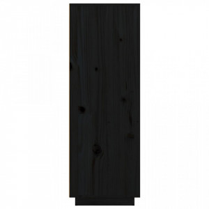 Dulap înalt, negru, 60x40x116,5 cm, lemn masiv de pin - V814538V - Img 4
