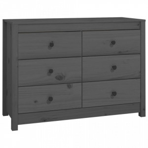 Dulap lateral, gri, 100x40x72 cm, lemn masiv de pin - V821766V