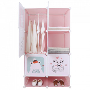 Dulap modular pentru copii, roz - TP288675 - Img 5